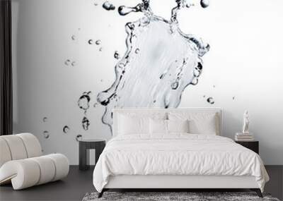 water splash isolated on white background Wall mural