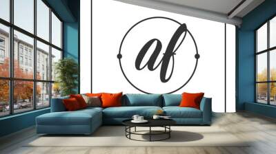 Initial Letter AF Logo Template Design Vector Illustration Wall mural