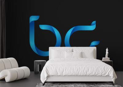 Initial Letter BC Logo Vector Design Wall mural