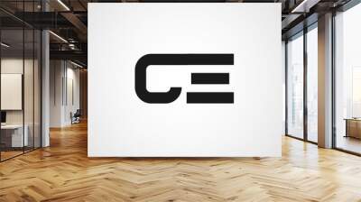 Initial Letter CE Logo Template Design Wall mural