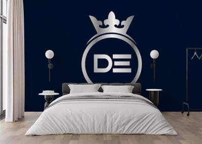 Initial Letter DE Logo Template Design Wall mural