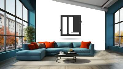 Initial Letter IL Logo Template Design Wall mural