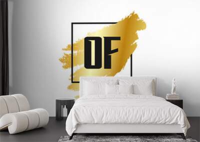 Initial Letter OF Logo Template Design Wall mural