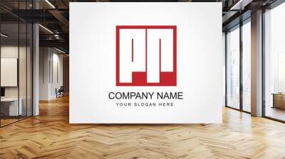 Initial Letter PR Logo Vector Design Wall mural