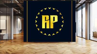 Initial Letter RP Logo Template Design Wall mural