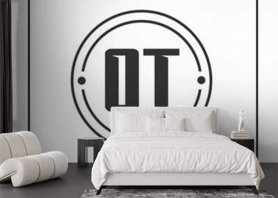 Initial OT Letter Logo Template Design Wall mural