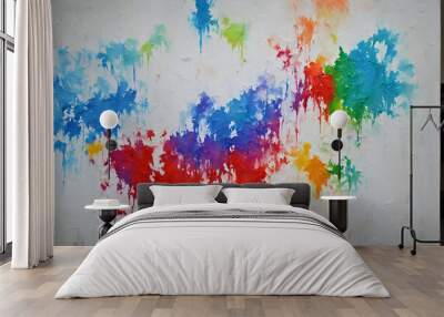 abstract watercolor background with strokes Wall mural