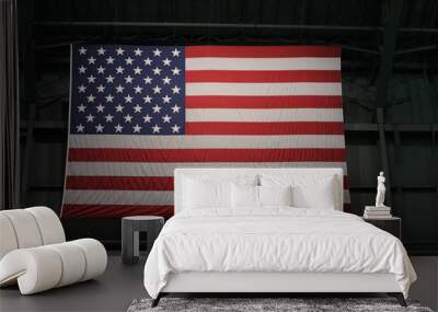 Large American flag in Warehouse Wall mural