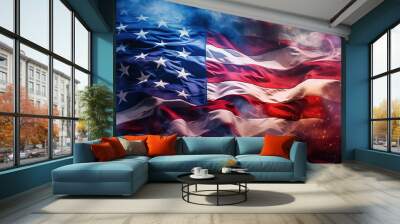 Ethereal Flames of Freedom Wall mural