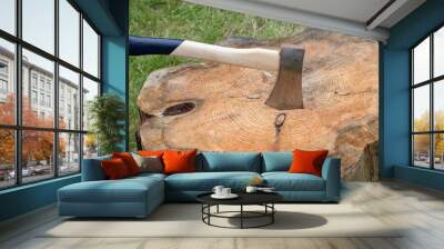 given the axe Wall mural