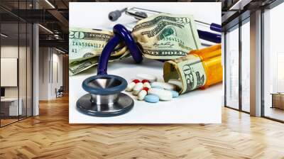 Thighting cost of health care Wall mural