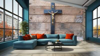 Jesus on a cross Wall mural