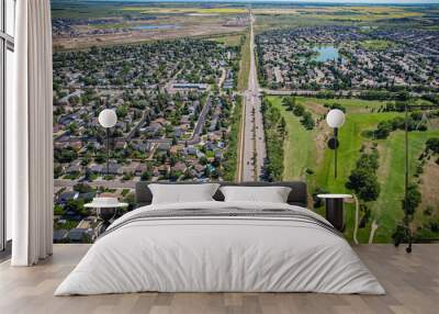 Eighth Street East Aerial in Saskatoon Wall mural