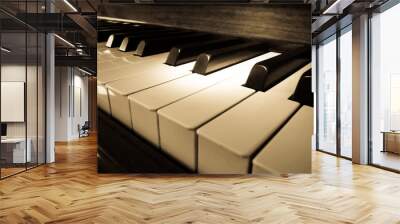 Close up shot of piano keyboard Wall mural