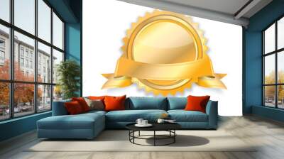 empty golden star  label illustration Wall mural