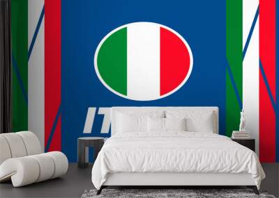 Festa della Repubblica Italiana. Text in italian: Italian Republic Day. Happy national holiday. Celebrated annually on June 2 in Italia. Italy flag. Patriotic design. Vector poster Wall mural