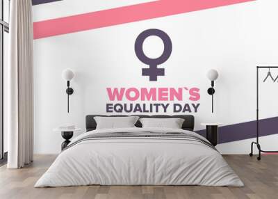 Women's Equality Day in United States. Female holiday, celebrated annually in August 26. Women right history month. Feminism concept. Poster, greeting card, banner and background. Vector illustration Wall mural