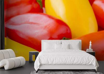 Close up image of Chiquino peppers Wall mural