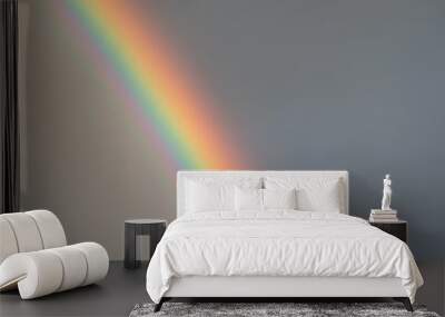 Rainbow with dark clouds Wall mural