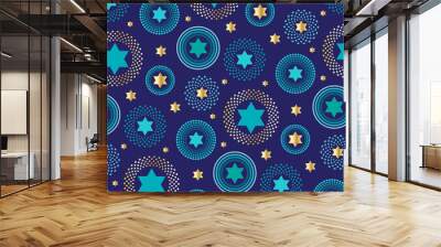 mod jewish star background pattern Wall mural