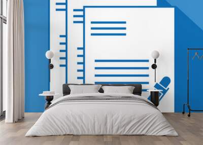 Logo documents. Wall mural