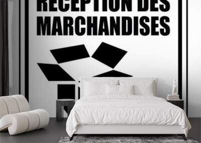 Logo réception des marchandises. Wall mural