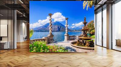 Como Lake. Varenna town. Italian traditional lake village. Italy, Europe. Wall mural