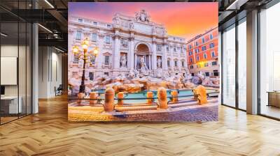 Rome Trevi Fountain or Fontana di Trevi. Rome, Italy. Wall mural