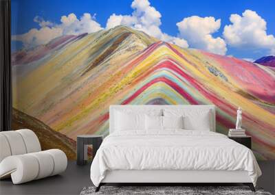 Vinicunca, Cusco Region, Peru. Montana de Siete Colores, or Rainbow Mountain. Wall mural