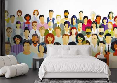 Gruppe von Personen Portrait, Team Gruppe - vector illustration	 Wall mural