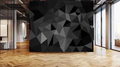 Black and White abstract polygon background Wall mural