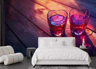 two glasses in Wall mural