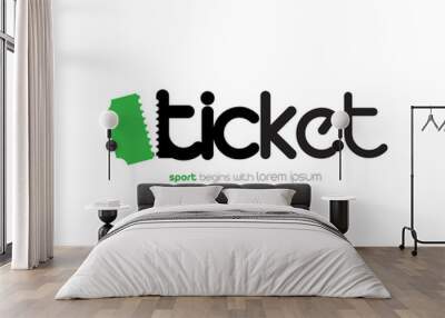 ticket design concept Wall mural