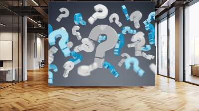 3d rendering question marks Wall mural