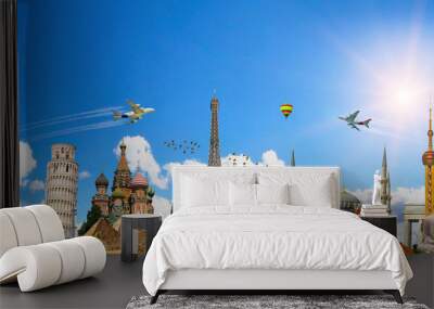 Famous landmarks of the world Wall mural