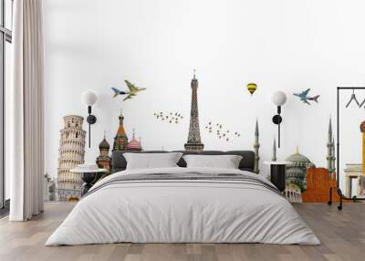 famous landmarks of the world Wall mural