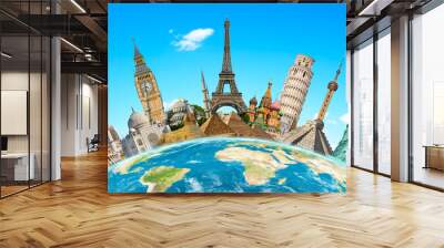 Famous monuments of the world Wall mural