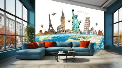 famous monuments of the world Wall mural