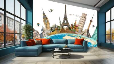 famous monuments of the world Wall mural