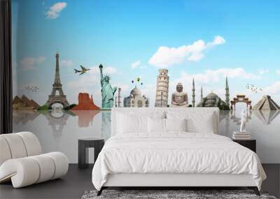 Travel the world monument concept Wall mural