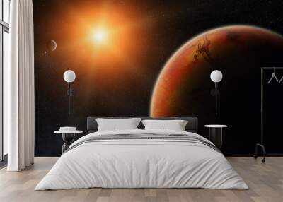 View of planet Mars Wall mural