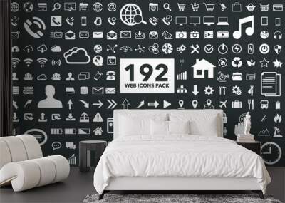 web icons set Wall mural