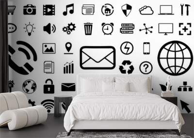 web icons set Wall mural