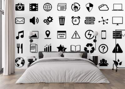 web icons set Wall mural