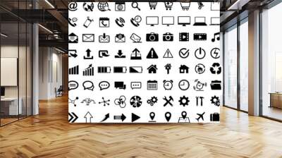 web icons set Wall mural