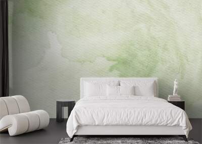 Abstract green watercolor paint background. Vector illustration Wall mural