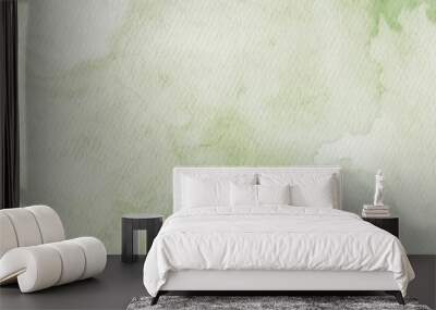 Abstract green watercolor paint background. Vector illustration Wall mural