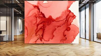 Alcohol ink vector texture banner. Fluid ink abstract background. Wall mural