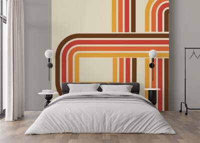 Brochure with color lines Wall mural