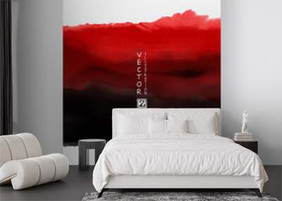 Elegant brochure template design ink brush element Wall mural